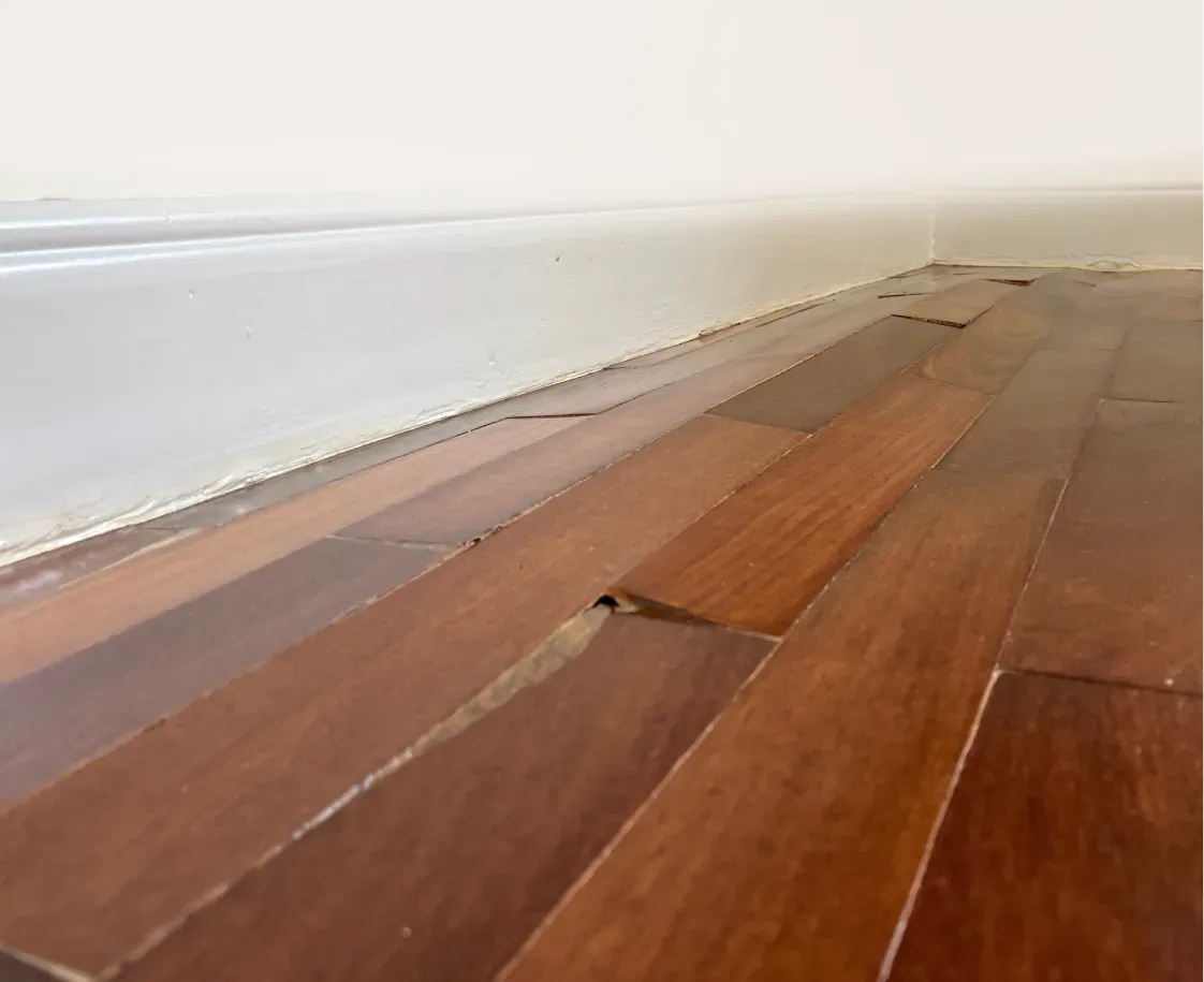 Damaged wood flooring